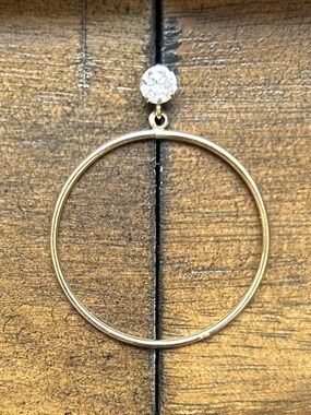 Gold and Crystal Hoop Drop Earrings